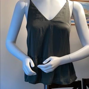 Green h&m peplum tank